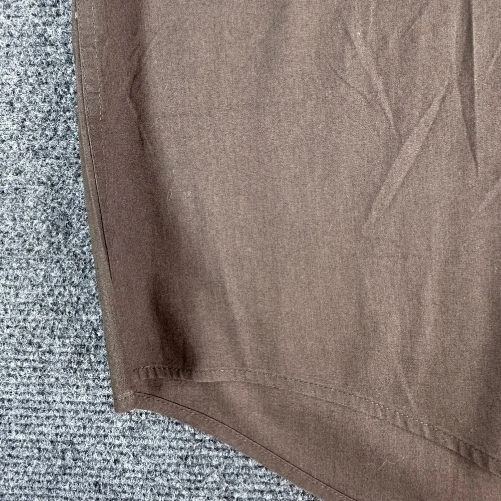 Banana Republic Button Down Mens L Large Brown Stretch Classic Long Sleeve Shirt